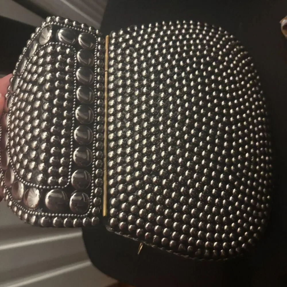 Ramla Women's Silver and Black Bag